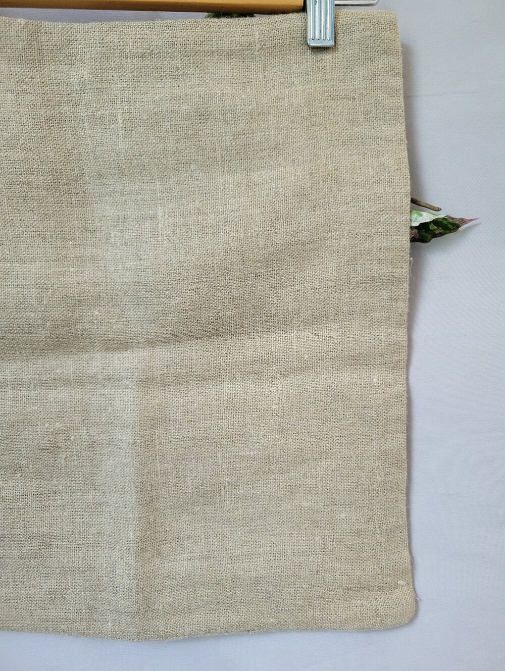 NEW West Elm Linen Textured Throw Pillow Cover Tan 16 x 16 - Picture 5 of 8